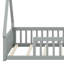 Children Tent-Shaped Floor Bed With Protective Guardrails-446228178-446228180