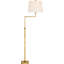 Greer Adjustable Bridge Floor Lamp with Linen Shade-374142722