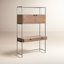 Bureau d'écriture en bois massif avec huche Loki-88300362