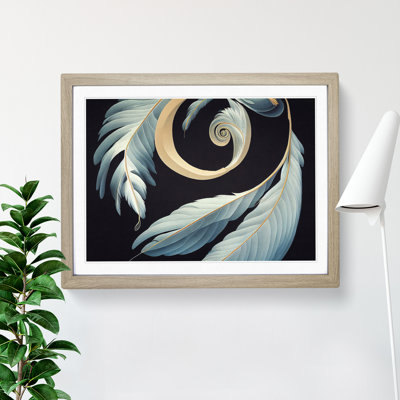 Pleasing Bird Feathers 1 Piece Single Picture Frame Wall Art