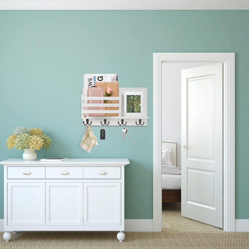 Ricolson Manufactured Wood Wall Organizer, White