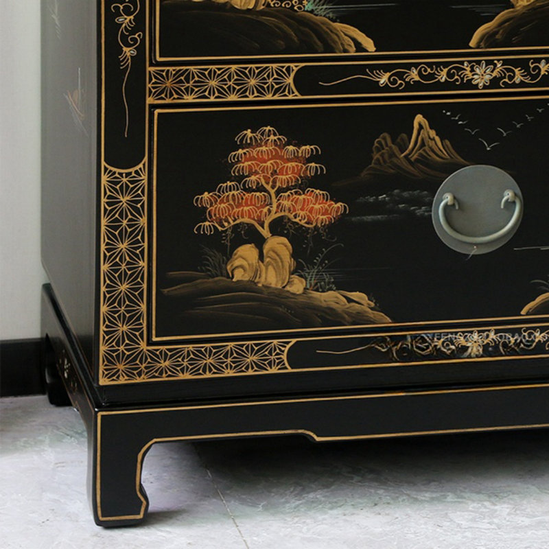 Armoire décorative en bois massif Retro