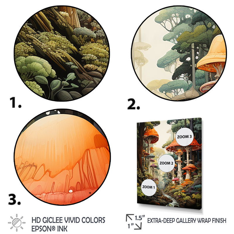 Reproduction d'art sur toile Redwood Mystical Giant Trees - Landscape & Nature, H 40 po x l 30 po x P 1,5 po