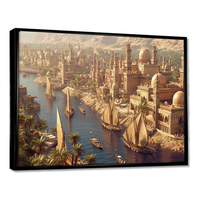 Sail Ships On Nile River In Ancient Egypt - Egypt Wall Art Decor
