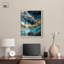 «Power Edge II Shadowbox Print» sarcelle, art abstrait par Art Remedy-115120562-115120561