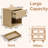 Modern Minimalist Style Large Capacity Nightstand With Hidden Drawer-1926583841