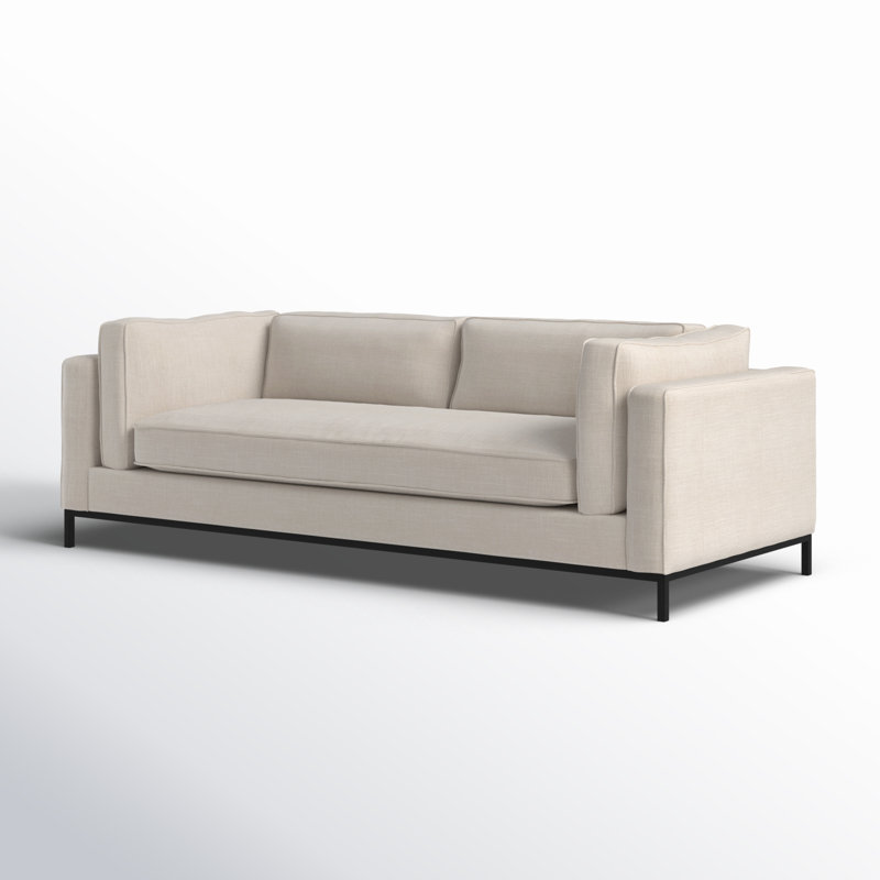 Upholstered 92'' Sofa, Cypress Navy Polyester Blend