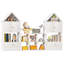 Bibliothèque polyvalente pour enfants avec un design en forme de maison, un rangement multifonctionnel pour les livres et les jouets, un emplacement réglable, un organisateur durable pour enfants pour la salle de jeux ou la chambre à coucher Assemblage