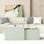 Set of 2 Nesting Side Tables Grid Textured Square Accent Tables