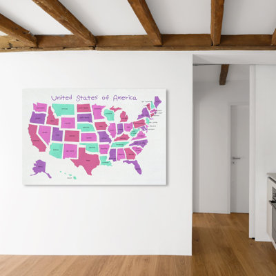 Kliebert USA Map 4 Graphic Art Print