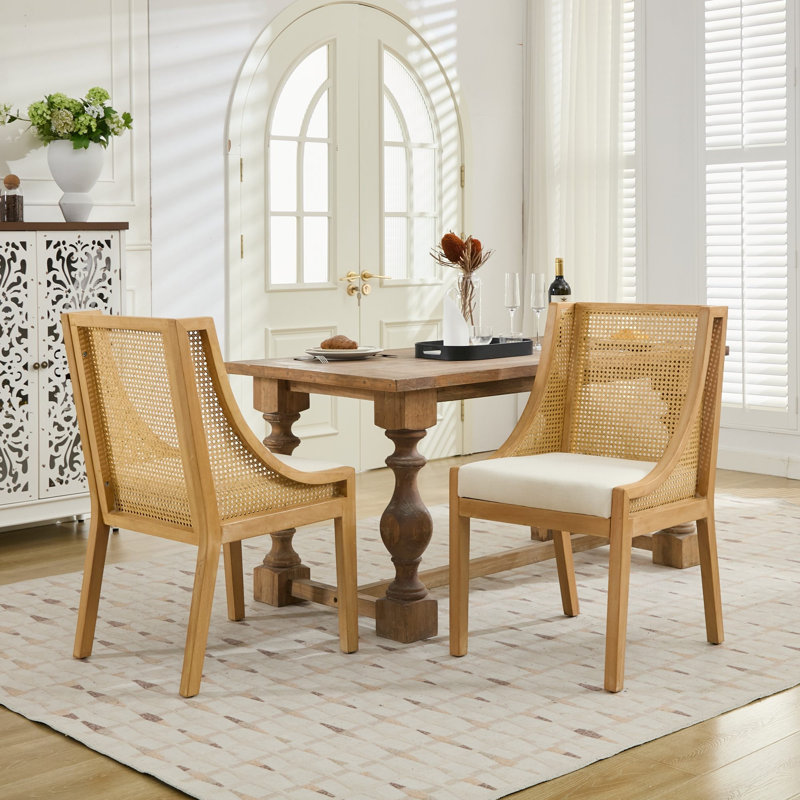 Chaises de salle à manger en rotin, Beige