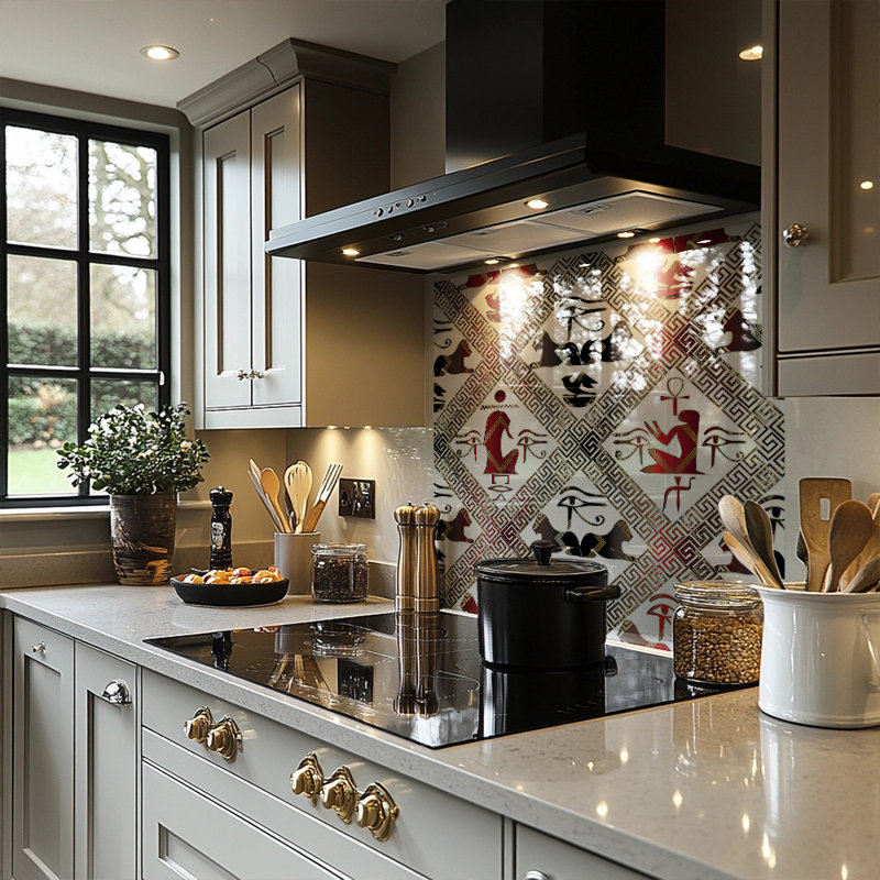 Egyptian Hieroglyphs In Splash Back