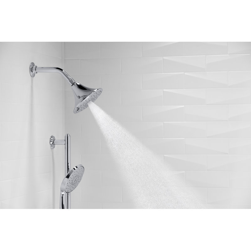 Kohler Forte Multifunction Wall Mount Showerhead, Three Spray Settings, 5.5" High Pressure Spray Head, Oil-Rubbed Bronze