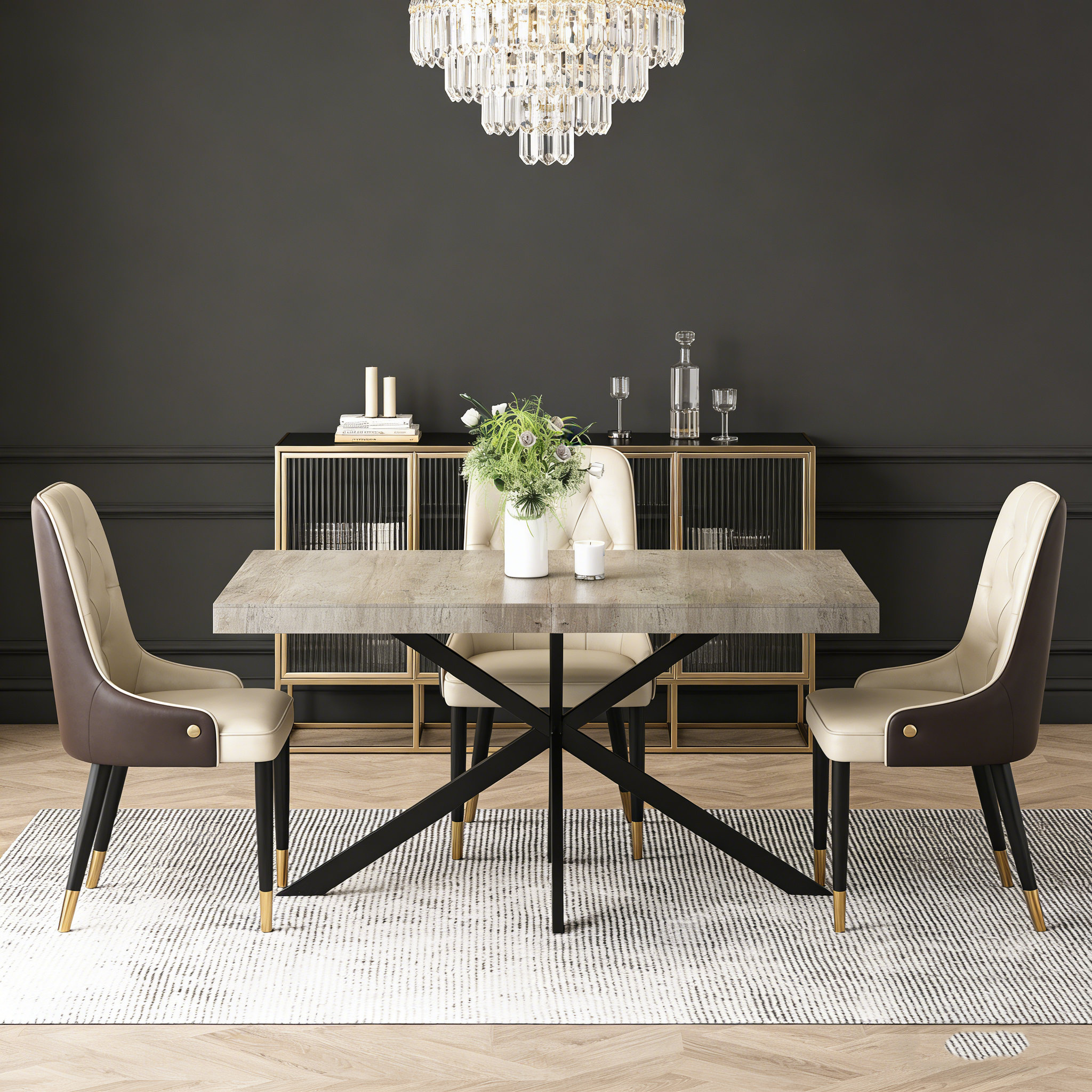 Ivy Bronx Retro Rectangular Extendable Dining Table With Storage Box ...