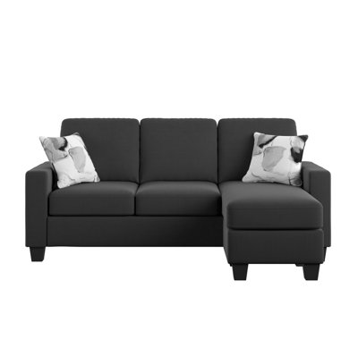 Upholstered L-Shaped Sectional Reversible