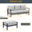 Ravsten 3 Piece Patio Sofa Set with Ottomans-110098130