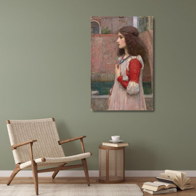 "Juliet" par John William Waterhouse - Art mural sur toile tendue avec châssis