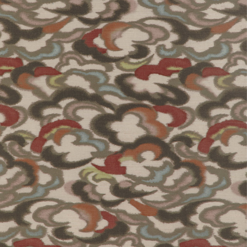 Celeste Stratus Abstract Cellulose Blend Roll, Green/Clay