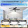 52" Ceiling Fan with Light Kit and Remote Control