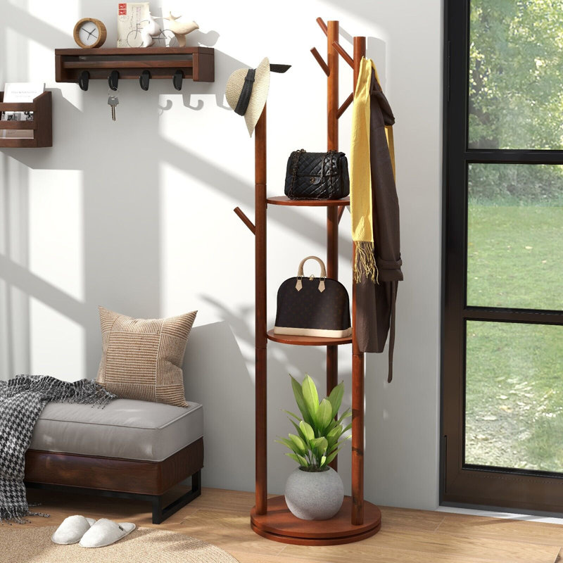 Freestanding 9 - Hook Coat Rack