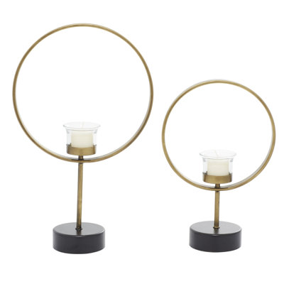14.90'' H Iron Tabletop Tealight Holder