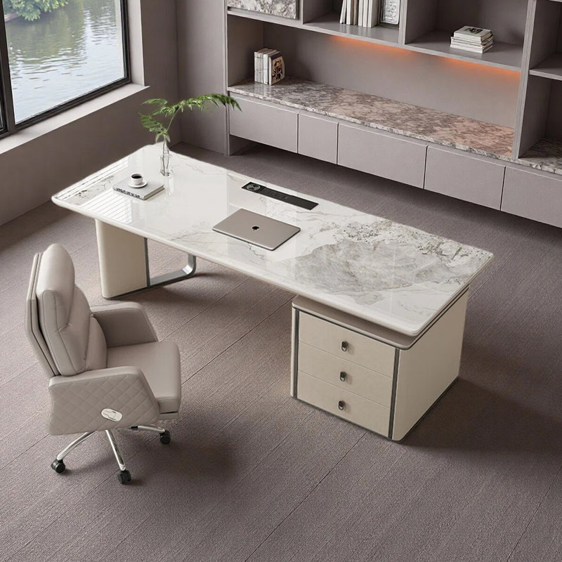 Bureau moderne et minimaliste, H 29,53 po x l 70,87 po x P 27,56 po