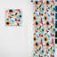 Mukul rose et bleu 1970s Trendy Patterns II - rideau en velours moderne - obscurcissant - 1 panneau-2083688850