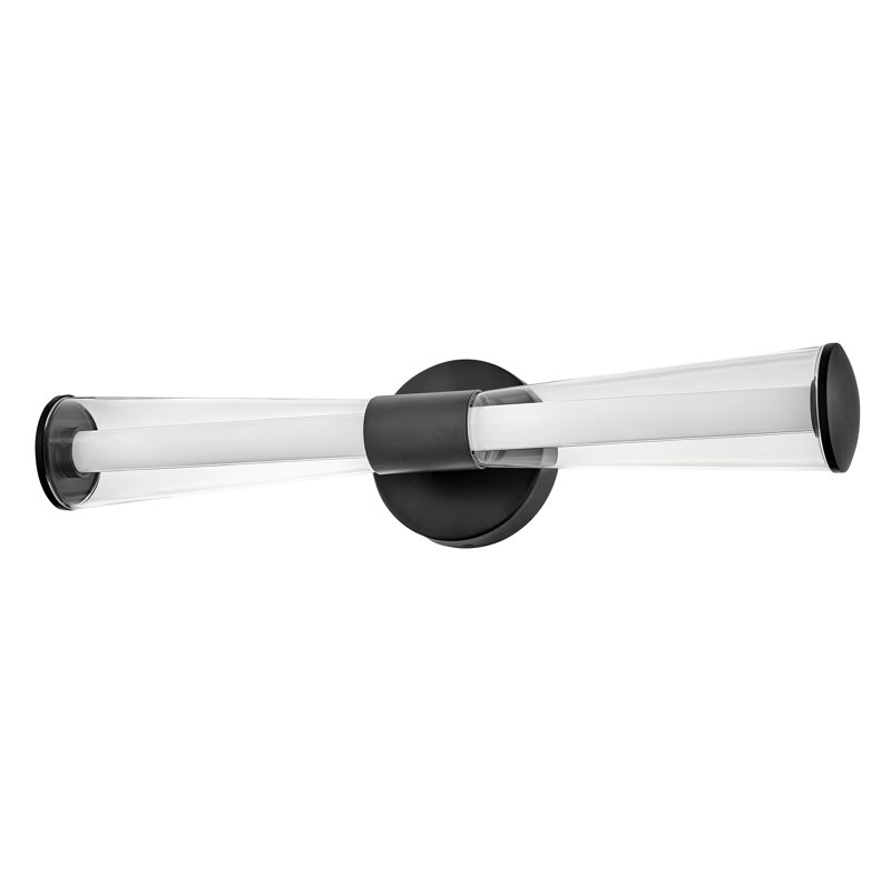 Elin 23" Integrated LED Bath Vanity Trumpet-Shaped Light Bar, Black