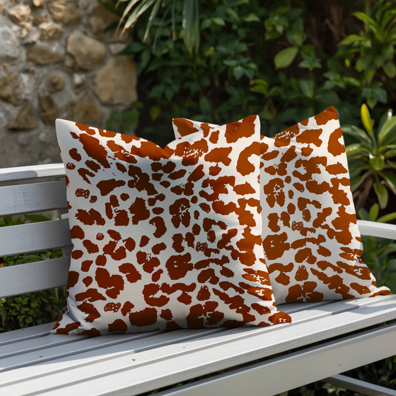 Coussin intérieur / extérieur Lexy, 18x18, Burnt Orange