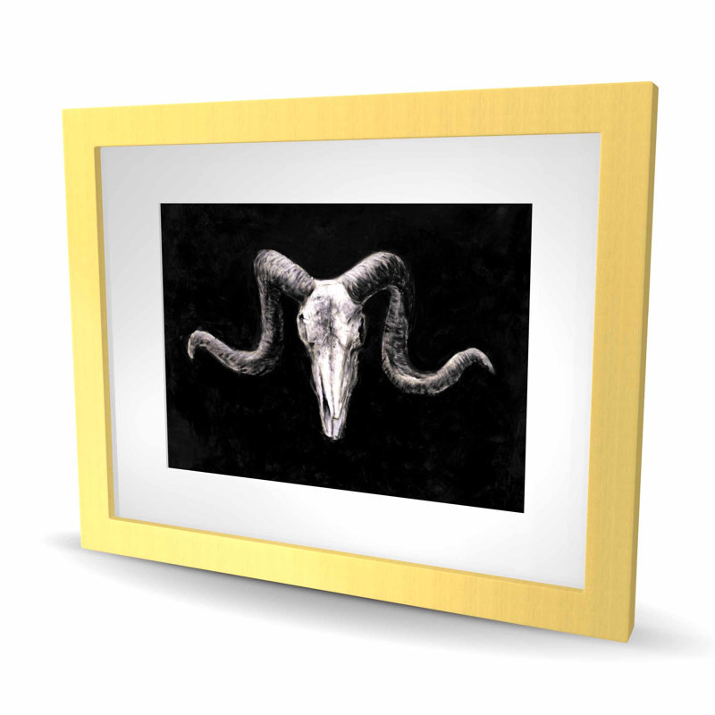 Crânes de squelette style grunge | Décor d'animaux de ferme, H 20 po x l 16 po, Doré