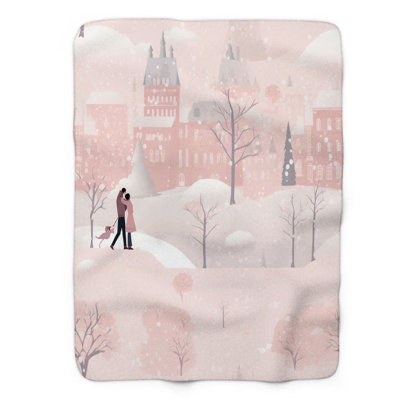 Doux amour - couverture Sherpa de qualité supérieure 1 pièce