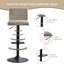 Vintage Suede/Faux Leather Swivel Height Adjustable Upholstered Bar Stools Kitchen Barstools-513552131