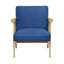 Fauteuil club Cathy, structure en bois brun naturel-114018832