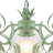 Modern Floral Chandelier Collection, Green Metal Flower Pendant with Hand-Pleated Glass Shades, Adjustable Height 15-95", Sloped Ceiling Compatible-1395930942-1395930939