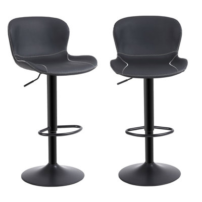 Swivel Upholstered Adjustable Height Counter Stool with Metal Frame