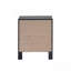 Table de chevet 2 tiroirs, finition noire-1816754137