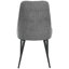De 2 chaises grises de style Mid-Century moderne - Design à oreilles, pieds en métal (2) rembourrage en mousse, structure de pieds