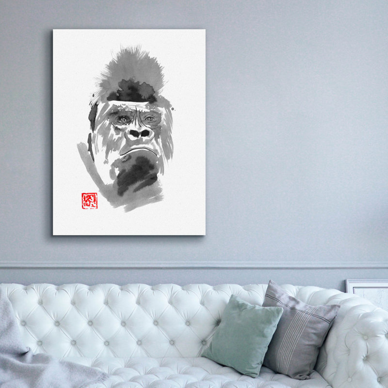 «Gorilla 2» par Pechane, art mural sur toile, H 54 po x l 40 po x P 1,5 po