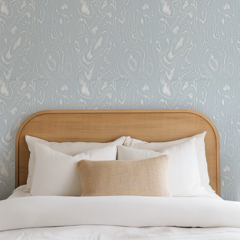 Burlwood - Blue Gray Wood Wallpaper, Blue, Self-adhesive
