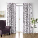 Tinsley Plum Cotton Simple Top Pocket Drapery Panel Set of 2