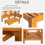 Ensemble de canapé modulaire d'extérieur en bois 5 pièces avec coussins et table basse-748817658