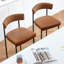 Ensemble de 2 tabourets de bar bruns de 25,2 po avec dossier incurvé et tabouret de bar à hauteur de comptoir pour îlot de cuisine-1587859589-1587859590