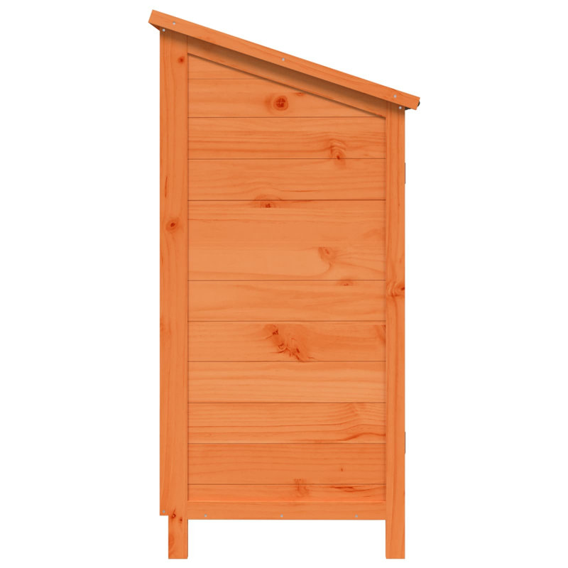 Vidaxl Garden Shed Solid Fir Wood Storage Cabinet Outdoor Modern Design Ample, Brown