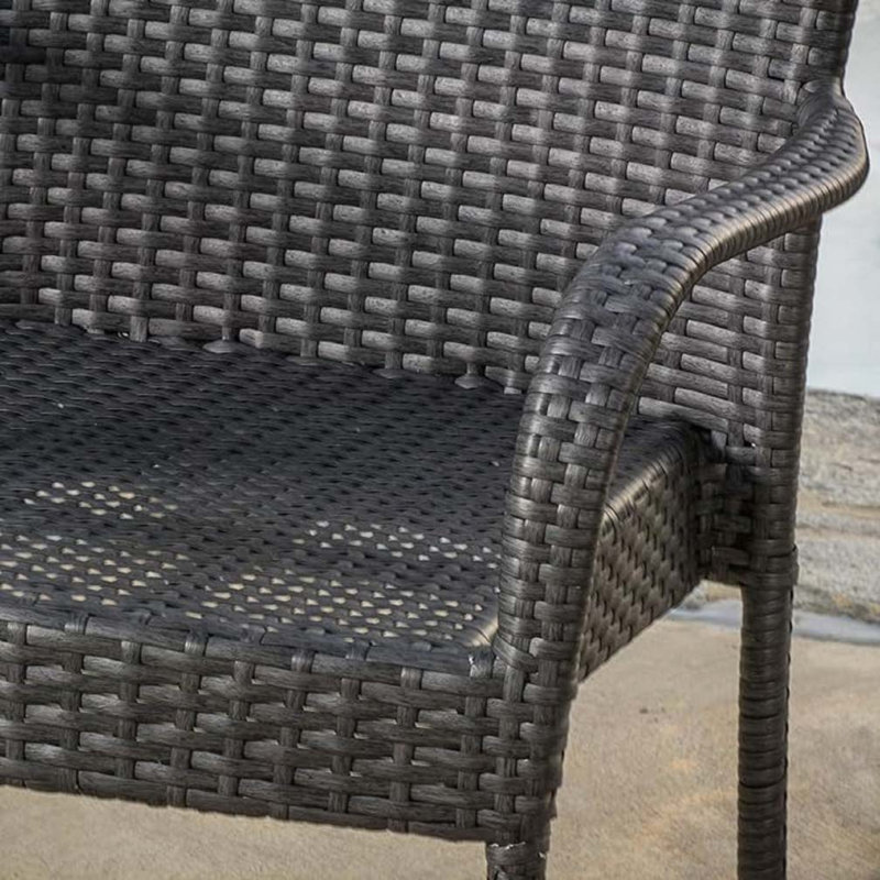 Chaise d'extérieur en osier de patio, Brun
