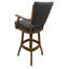Tabouret de bar en bois massif de 26 po Irminger Classic - gris Mojave - noir-113338863-129677071