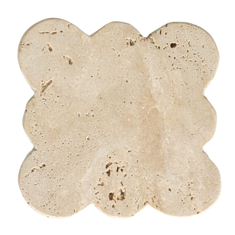 Tuscan Elegance Travertine Coaster Set