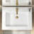 25" Solid Surface Composite Bathroom Vanity Top with Overflow and Single-Hole