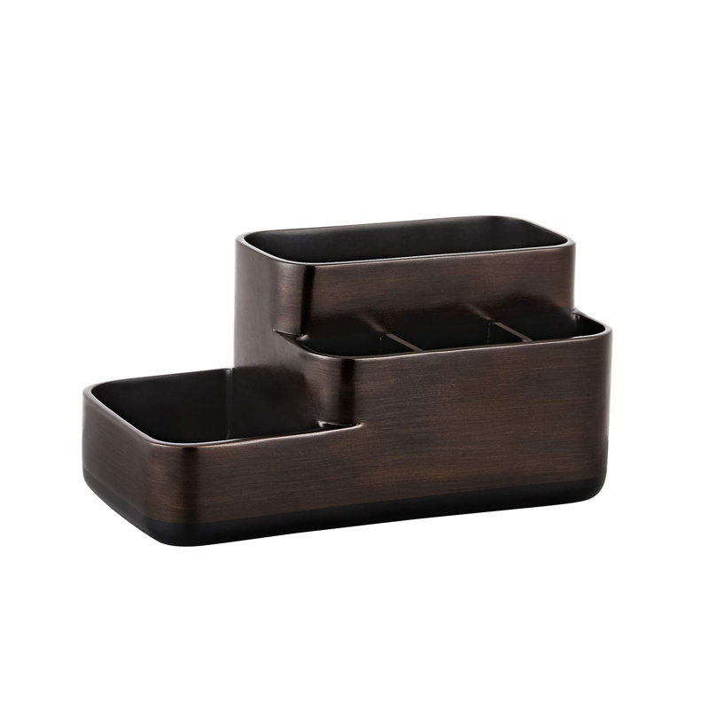 Bathroom Organizer Toothbrush Holders - Tooth Brushing Holder Bathroom Sink Organizers Countertop Storage, Oil Rubbed Bronze