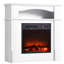 Cheminée électrique autoportante blanche de 84 cm (33 pouces) avec flammes 3D réglables, minuterie, télécommande, protection contre la surchauffe pour chambre et salon, 1500 W, 5120 BTU, ambiance réaliste.