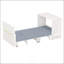 Lit simple escamotable avec rangement réglable